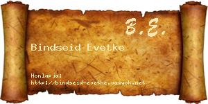 Bindseid Evetke névjegykártya
